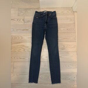 Good American Good Waist High Rise Skinny Jeans Size 4 / 27 Dark Wash